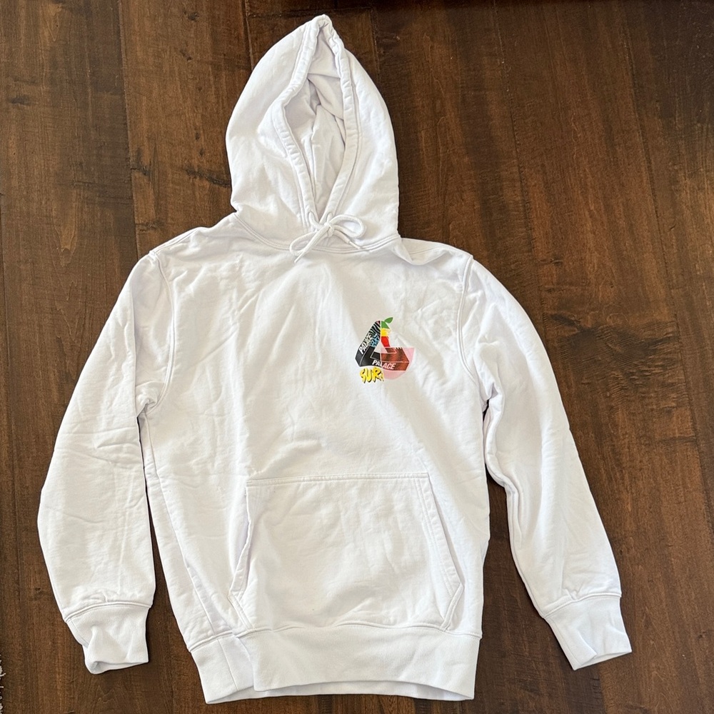 PALACE White Hoodie with Black Logo